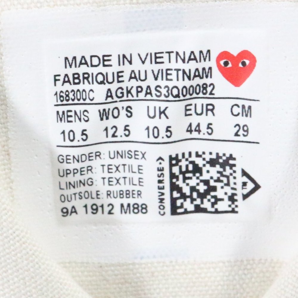 RARE Comme des Garçons PLAY x Chuck 70 High Bright Blue NEW Sz 10.5 US Men - Picture 12 of 15